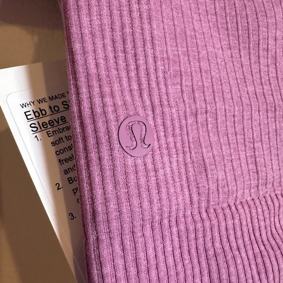 NWT Lululemon Ebb to Street Long Sleeve Shirt Velvet Dust Size 4 - Picture 4 of 4